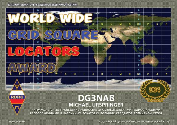 RCRC WW Grid Square Locators Award 2023